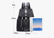 Load image into Gallery viewer, Women Backpack School Bags For Teenager Girls Nylon Zipper Lock Design Black Femme Mochila Female Backpack Fashion Sac A Dos