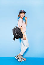 Load image into Gallery viewer, Women Backpack School Bags For Teenager Girls Nylon Zipper Lock Design Black Femme Mochila Female Backpack Fashion Sac A Dos