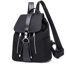 Load image into Gallery viewer, Women Backpack School Bags For Teenager Girls Nylon Zipper Lock Design Black Femme Mochila Female Backpack Fashion Sac A Dos