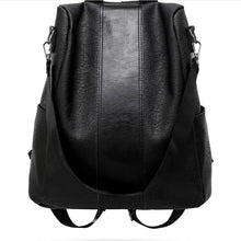 Load image into Gallery viewer, Female anti-theft backpack classic PU leather solid color backpack canta fashion shoulder bag
