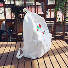 Load image into Gallery viewer, New Fashion Lady&#39;s Canvas Backpack Girl&#39;s Satchel School Bags Rose Embroidery Design on Women&#39;s Travel Bag A Classical Pure Co
