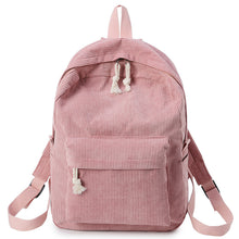 Load image into Gallery viewer, Winter Soft Fabric Backpack Female Corduroy Design School Backpack For Teenage Girls Striped Backpack Women
