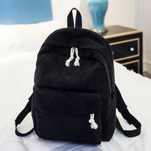 Load image into Gallery viewer, Winter Soft Fabric Backpack Female Corduroy Design School Backpack For Teenage Girls Striped Backpack Women
